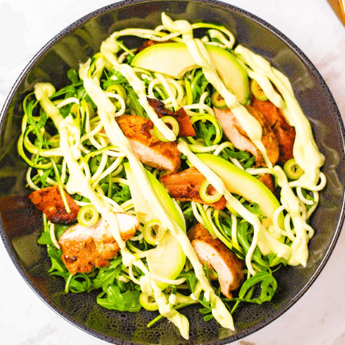 Chicken Caesar Zoodle Bowl - Keto Australia