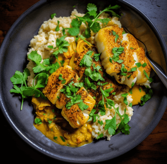 Coconut Curry Cod with Cauliflower Rice - Keto Australia