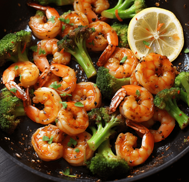 Garlic Butter Shrimp with Broccoli - Keto Australia