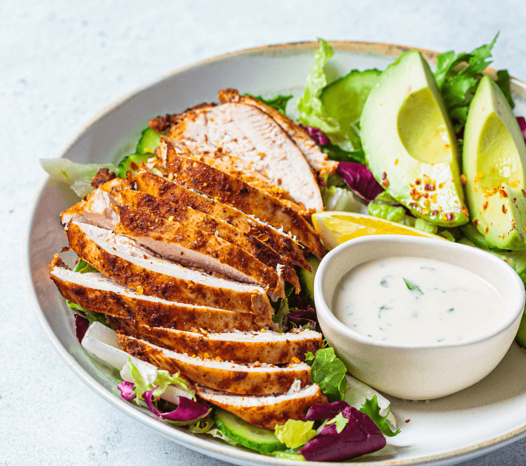 Grilled Chicken Salad with Avocado - Keto Australia