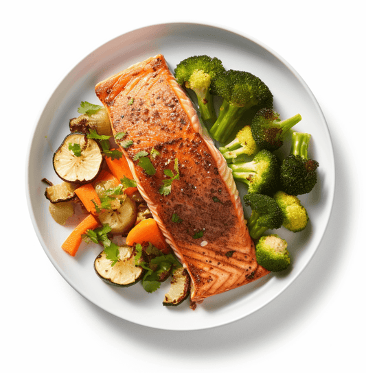 Keto Crispy Salmon with Vegetables - Keto Australia