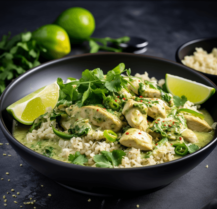 Keto Thai Green Chicken Curry with Cauliflower Rice - Keto Australia