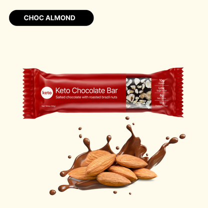 5x Keto Chocolate Bar - Almond Crunch